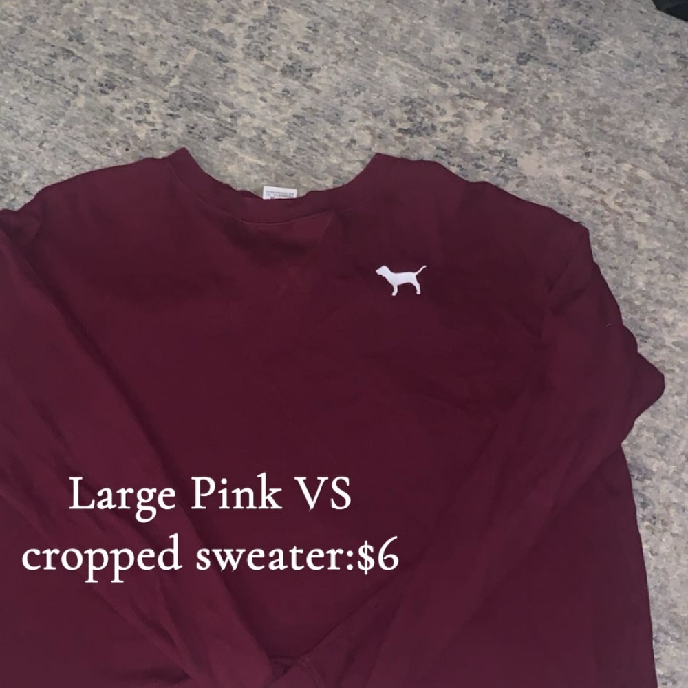 PINK Victoria's Secret Maroon Men's Sweater